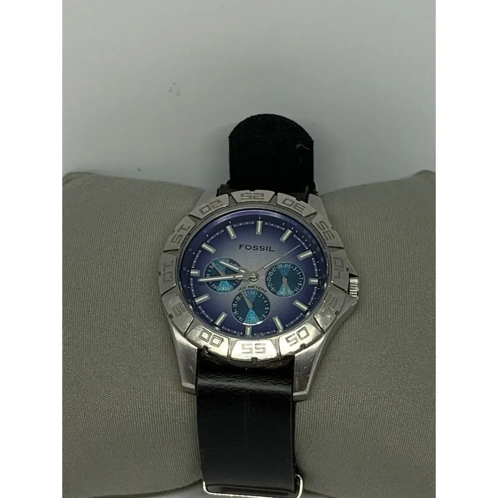 Fossil BQ9240 Chrono Stainless Steel Watch W/ Custom Nato Band FR52